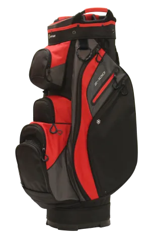 Z-100 15-way Cart Bag Black/Charcoal/Red